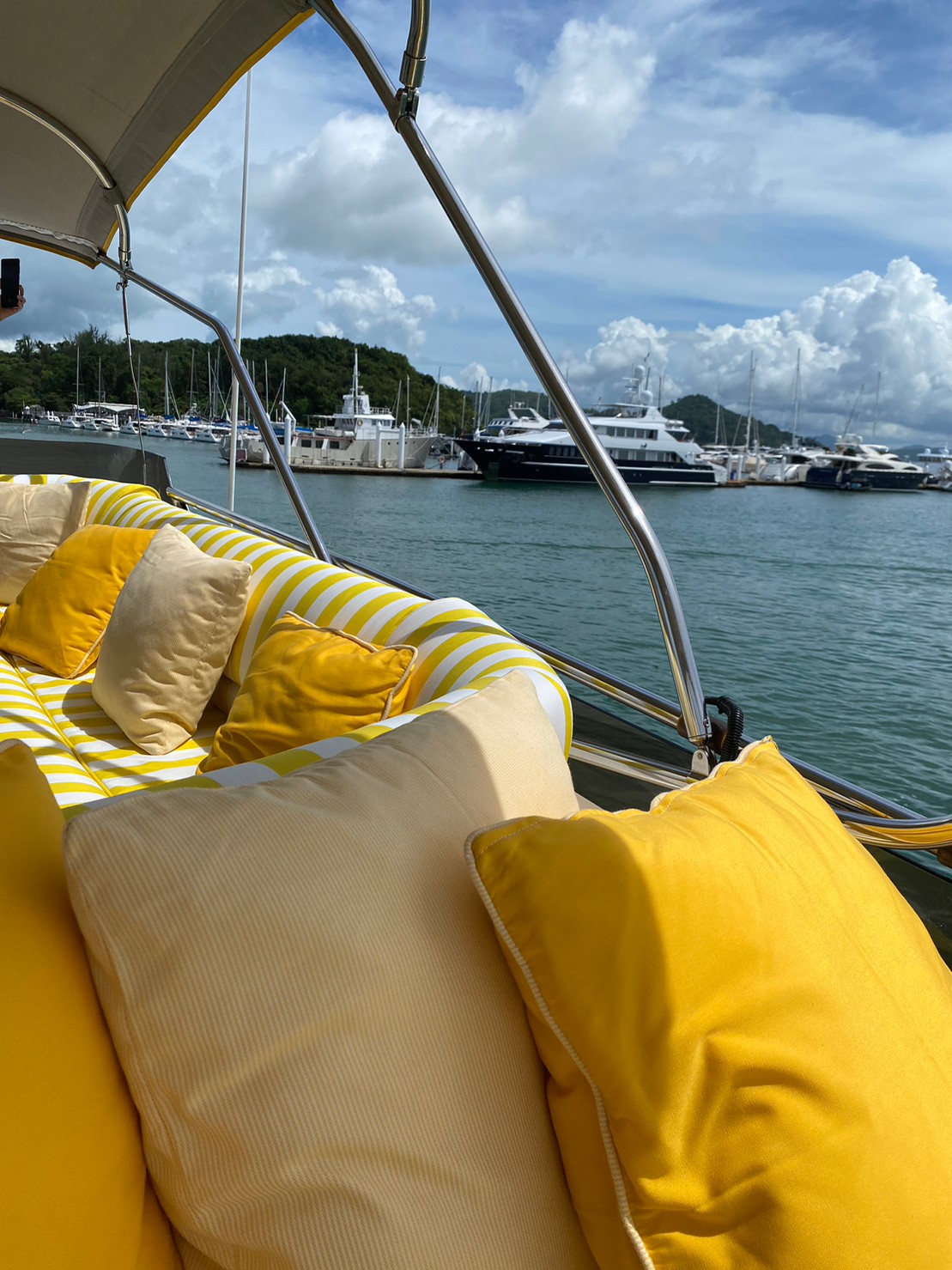 Princess 54 bow sunbathing area